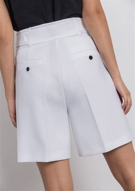 white bermuda shorts